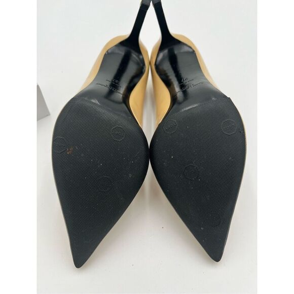 Yves Saint Laurent Paris Patent Leather Tan Pumps Stiletto High Heels 37 / 7 YSL - Picture 8 of 14